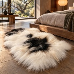 Ivory White Pure Sheepskin Vloerkleed | Natuurlijk Wit IJslands Schapenvacht Vloerkleed