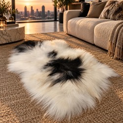 Ivory White Pure Sheepskin Vloerkleed | Natuurlijk Wit IJslands Schapenvacht Vloerkleed