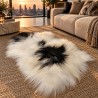 Tapis en Peau de Mouton Ivoire Blanc Pur | Tapis en Peau de Mouton Islandais Blanc Naturel