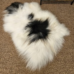 Large Icelandic Sheepskin | Black & White Sheepskin Rug