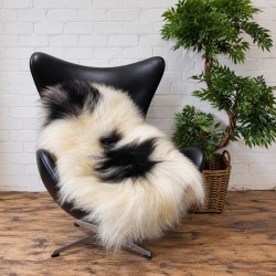 Large Icelandic Sheepskin | Black & White Sheepskin Rug