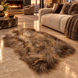 Tapis en Peau de Mouton Ivoire Blanc Pur | Tapis en Peau de Mouton Islandais Blanc Naturel