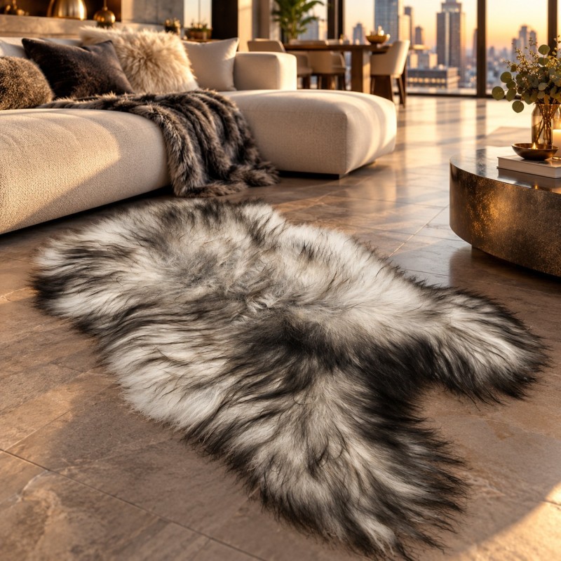 Ivory White Pure Sheepskin Vloerkleed | Natuurlijk Wit IJslands Schapenvacht Vloerkleed