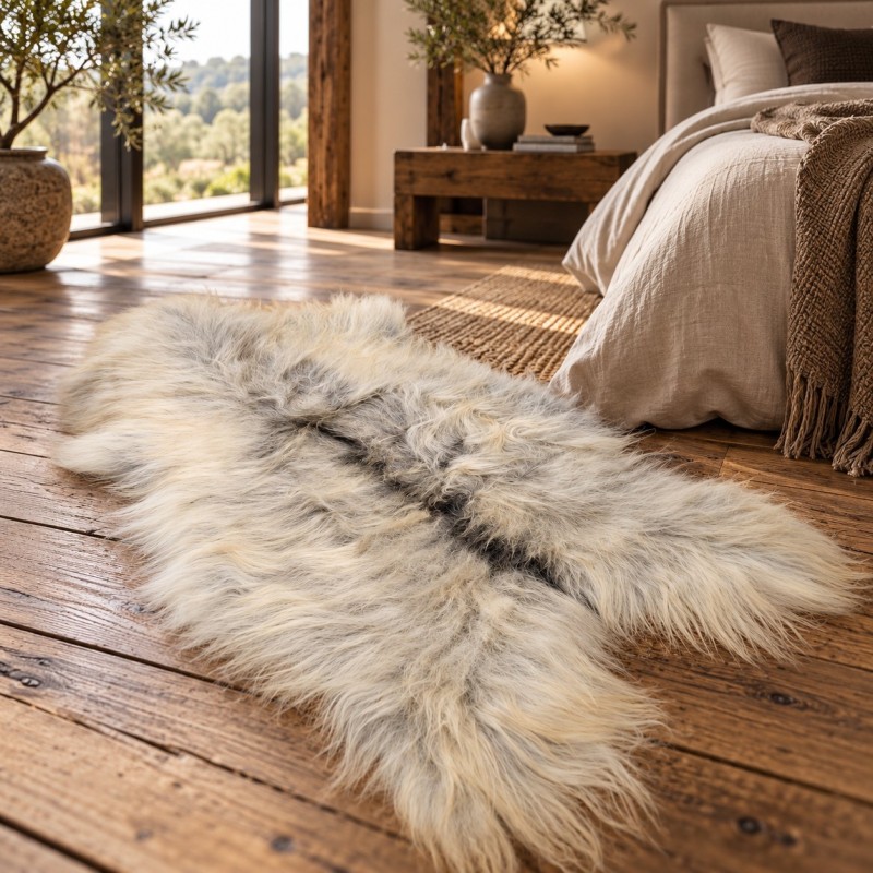 Grey Icelandic Sheepskin Rug | Natural Icelandic Sheepskins