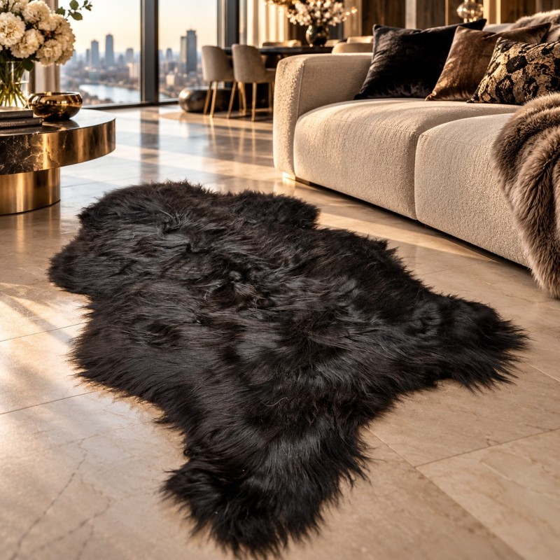 Ivory White Pure Sheepskin Vloerkleed | Natuurlijk Wit IJslands Schapenvacht Vloerkleed
