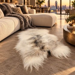 Ivory White Pure Sheepskin Vloerkleed | Natuurlijk Wit IJslands Schapenvacht Vloerkleed
