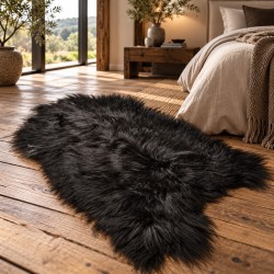 Tappeto in Pura Pelle di Pecora Avorio Bianco | Tappeto in Pelle di Pecora Islandese Bianco Naturale