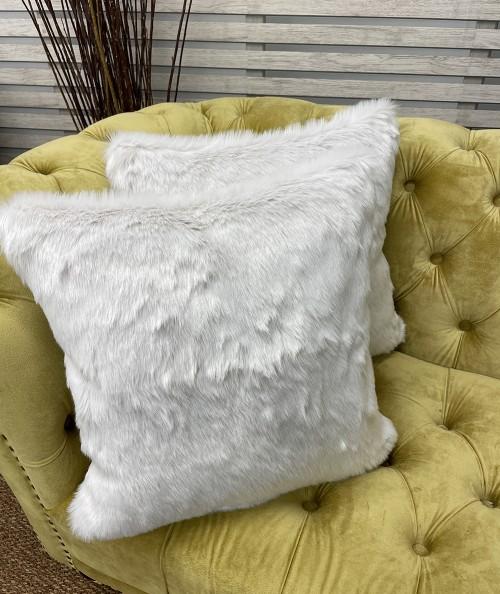 Arctic Fox Faux Fur Cushion Covers