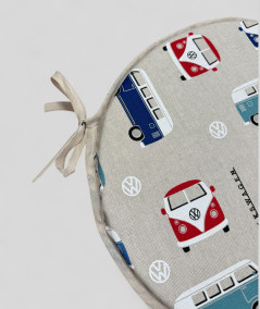 Classic Camper Print Circular Seat Pads