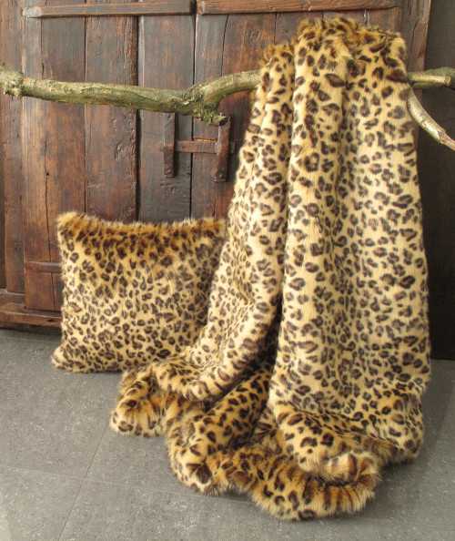 Leopard print sofa throws