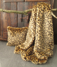 Leopard print sofa throws