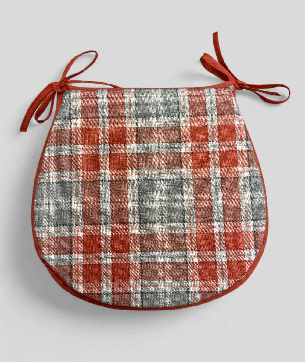Highland Check Autumn D Shaped Seat Pads