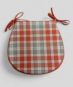 Highland Check Autumn D Shaped Seat Pads