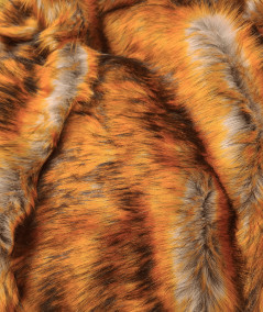Long haired ginger faux fur fabric