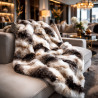Italian Wolf Faux Fur Throw | Large Sofa Throws and Bed Throws UK