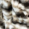 White Striped Fur Throw | Ashford White Faux Fur Throw | Faux Pelt Blanket