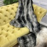 Black Striped Faux Fur Blanket | Ashford Black Faux Fur Throw