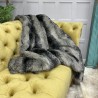 Black Striped Faux Fur Blanket | Ashford Black Faux Fur Throw