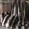 Dark Chinchilla Faux Fur Throw | Luxurious Patterned Fur Blanket Throw