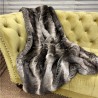 Dark Faux Fur Throw | Luxury Striped Fur Throw | Kensington