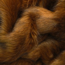 Fox Fur Faux Throw Blanket | Long Hair Brown Fur Throw | Tamarin