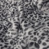 Leopard Print Faux Fur Throw | Animal Print Fur Throw | Grey Ocelot