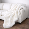 Richmond Cream Fur Throw | Large Faux Fur Blanket | Fur Bedspread
