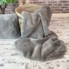 Richmond Taupe Fur Throw | Large Faux Fur Blanket | Taupe Bedspread