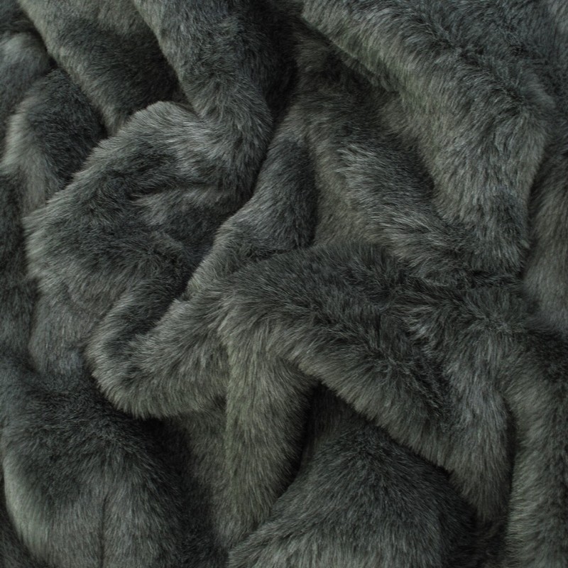 Grey Faux Fur Throw | Dark Faux Fur Throw | Chessington Grey
