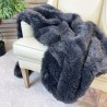 Grey Faux Fur Throw | Dark Faux Fur Throw | Chessington Grey