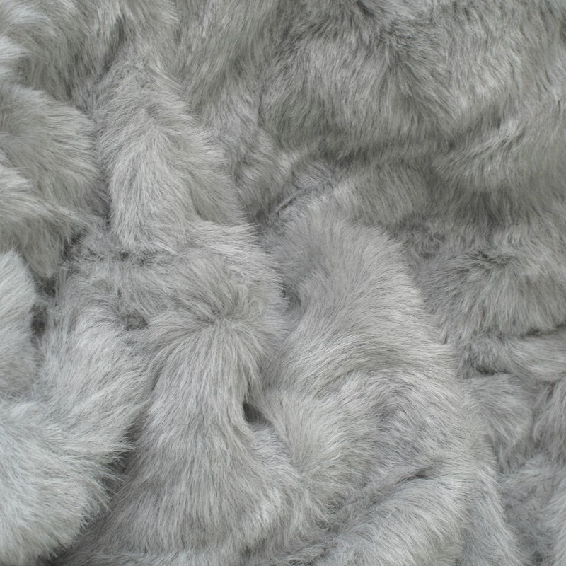 Light Grey Faux Fur Throw | Large Grey Sofa Throw | Aspen Grey