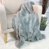 Light Grey Faux Fur Throw | Large Grey Sofa Throw | Aspen Grey