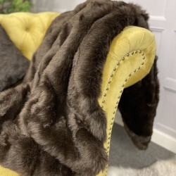 Brown Faux Fur Throw | Brown Fur Blanket | Havana