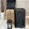 Black Angus Faux Fur Throw | Large Black Faux Fur Bedspread and Blankets