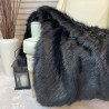 Black Bear Faux Fur Throw| Large Black Faux Fur Bedspread and Blankets