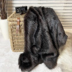 Couverture en fausse fourrure ours brun | Grande couverture en fausse fourrure | Couvertures en fausse fourrure brune