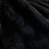 Black Fur Throw | Black Fake Faux Fur Throw | Midnight Black Throw