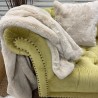 Couverture en fausse fourrure Richmond Almond | Grande couverture en fausse fourrure | Couvre-lit beige