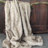 Beige Faux Fur Throw | Large Faux Fur Throw | Brunswick Fur Throw