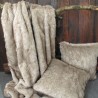 Beige Faux Fur Throw | Large Faux Fur Throw | Brunswick Fur Throw