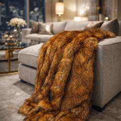 Fur Faux Throw Blanket | Long Haired Fur Throw | Luxury Fake Fur Throws