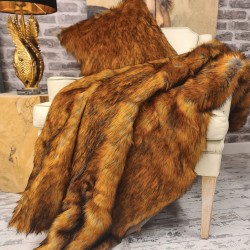 Plaid en fausse fourrure Zanzibar | Plaid en fausse fourrure Ginger | Couvre-lit en fausse fourrure Ginger