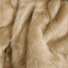 Plaid en fausse fourrure camel | Couvre-lit en fausse fourrure beige | Plaid en fourrure à poils longs