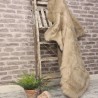 Plaid en fausse fourrure camel | Couvre-lit en fausse fourrure beige | Plaid en fourrure à poils longs
