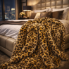 Leopard Print Faux Fur Throw | Animal Print Fur Throw | Leopard Throw