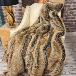 Meerkat Faux Fur Throw | Meerkat Throw Blanket | Meerkat Throw