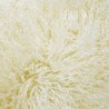 Plaid de luxe en fausse fourrure mongole | Grande couverture bouclée en fausse fourrure crème |