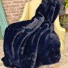 Navy Faux Fur Throw | Chelsea Navy Fur Throw | Blue Fur Throw