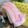 Bubble-gum Faux Fur Throw | Modern Pink Faux Fur Throws and Blankets