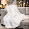 Deluxe Polar Faux Fur Throw | Luxury Cream Faux Fur Throws and Blankets